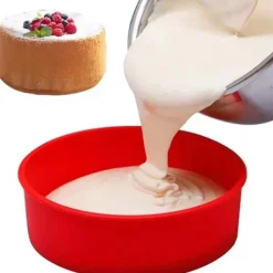 Bakning-Stor Rund Bakform Silikon Tårtform 23cm