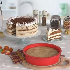 Bakning-Stor Rund Bakform Silikon Tårtform 23cm