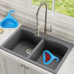 2st/set Diskbänk Avloppskorg Grönsakfrukttvätt Triangel kökspryl