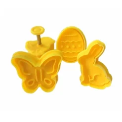 4st/set Plastutskärare Söt Fjäril Kanin Kyckling Påskägg Form Fondant Utskärare Kexkaka Mögel