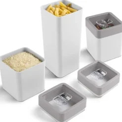 Behållare För Matförvaring-Sunware Sigma Home Storage Canisters 0,6L+1,4L 3 Styck Vit