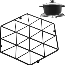 Karottunderlägg-Svart metallkrukkställ RADKA 22,5 cm