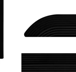 Robotdammsugare-Svart tröskelramp för robotdammsugare (set om 4)