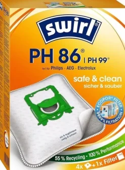 Melitta Dammsugartillbehör-Swirl PH 86 / PH 99 Dammsugarpåsar - 4-pack
