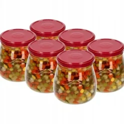Syltburkar med lock 6 st 500 ml