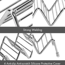 Tacohållare Set med 2, Premium Tacoställ i rostfritt stål för barn, hårda eller mjuka tacos