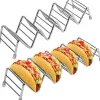 Tacoställ i rostfritt stål 4/5 tacos, tacoställ, tortillaställ för mjuka och hårda tacos i food truck-stil, lämplig för grill och ugn - Diskmaskinssä | CDON