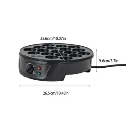 Takoyaki-maskin, 18 hål, elektrisk matlagningsmaskin,svart