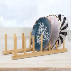 Köksorganiserare-Tallriksställ Gryta Lock Tallrik Skål Kopphållare Bokförvaringshylla Köksorganisatör