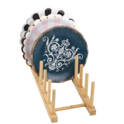 Köksorganiserare-Tallriksställ Gryta Lock Tallrik Skål Kopphållare Bokförvaringshylla Köksorganisatör