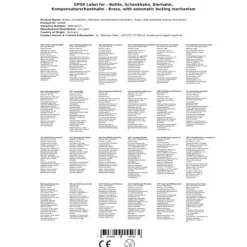 Ölkranar-Tappkran - Automatisk låsanordning, mässing