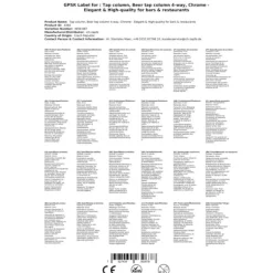 Ölkranar-Tapptorn, krom 4-vägs, elegant, Toppkvalitet!