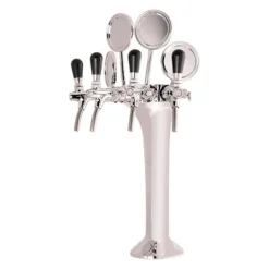 Ölkranar-Tapptorn, krom 4-vägs, elegant, Toppkvalitet!