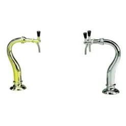 Ölkranar-tapptorn, svanhalsmodell, 1-radig, mässing