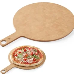 Pizzaspadar-Tavla för servering av pizzasnacks med handtagsdiameter 406 mm
