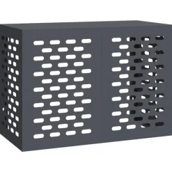 vidaXL Luftkonditionering-Täckning för Luftkonditionering Antracit 100 x 50 x 70 cm Stål