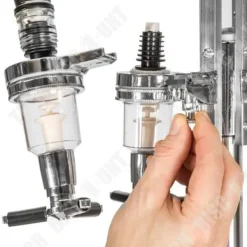 TD® Design 6-flaskställ med aluminiumalkoholdispenser/ 6-huvuden bordsflaska vinhäll