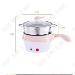 TD® elektrisk stekpanna, non-stick botten i rostfritt stål Liten multifunktionell elektrisk stekpanna