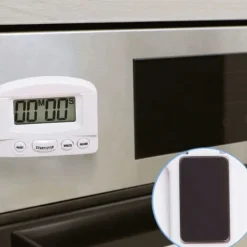 TD® elektronisk digital kökstimer - LCD Countdown Counter Alarm - Multifunktionell vit