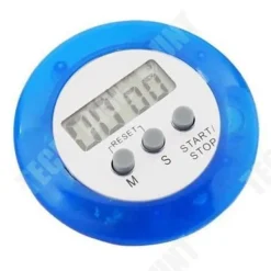 TD® Round Blue Digital Elektronisk Magnetisk Kökstimer - Nedräkningstimer - Multifunktionellt larm Blå