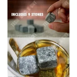 Whiskystenar-TD® återanvändbara stenisbitar uppfriskande giftfria tillbehör köksrätter anpassningsbara till alla drycker enkel användning