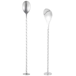 Drinkshakers & Drinkverktyg-Teardrop Bar Spoon Set (20.5cm & 25.5cm) - Rostfria Cocktail Mixing Spoons