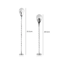 Drinkshakers & Drinkverktyg-Teardrop Bar Spoon Set (20.5cm & 25.5cm) - Rostfria Cocktail Mixing Spoons