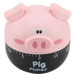 Tecknad gris kökstimer - sött och effektivt verktyg för matlagningstid