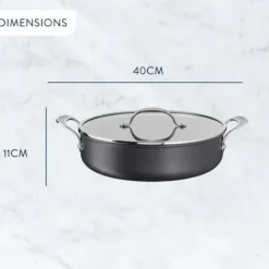 Tefal Kokkärl-Jamie Oliver Cook's Classics HA-grytan med glaslock 30 cm/5,4 L, svart