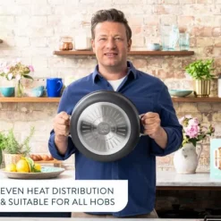 Tefal Kokkärl-Jamie Oliver Cook's Classics HA-grytan med glaslock 30 cm/5,4 L, svart