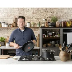 Tefal Kokkärl-Jamie Oliver Cook's Classics HA-kastrull, 24 cm/5,2 L, svart