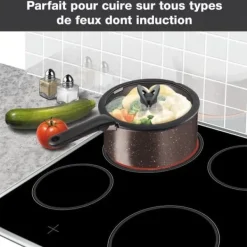 Tefal Köksutrustningsset-L6789102 Ingenio Extreme 15-delade köksredskapsset - Brown Stone Effect - Tillverkad i Frankrike