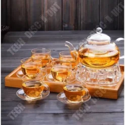 Tekanna - Transparent - 600ML - Värmetålig - Med filter - För vuxna