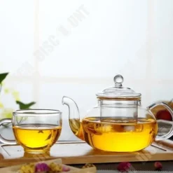 Tekanna - Transparent - 600ML - Värmetålig - Med filter - För vuxna