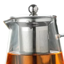 Kaffe- & Tekannor-Tekanna av glas - 1300 ml kapacitet, värmebeständigt, ergonomiskt handtag - perfekt för lösblad och blommande te