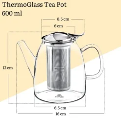 Tebryggare-Tekanna termoglas Wilmax 600 ml