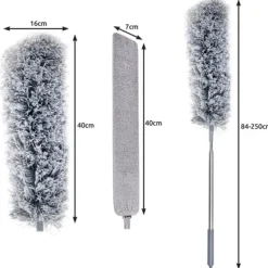 Rengöringsutrustning-Teleskopisk Dammvippa - 2-delar