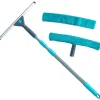Teleskopisk fönstermopp med gummiskrapa 57-128 cm 4 st.