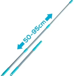 Teleskopisk fönstermopp med gummiskrapa 57-128 cm 4 st.