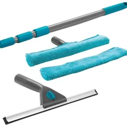 Teleskopisk fönstermopp med gummiskrapa 57-128 cm 4 st.