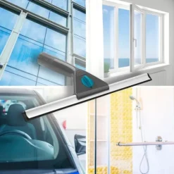 Teleskopisk fönstermopp med gummiskrapa 57-128 cm 4 st.