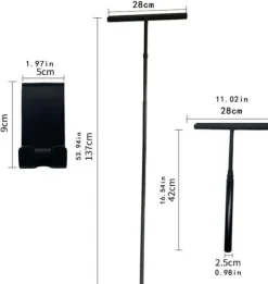 Rengöringsutrustning-Teleskopisk gummiskrapa för glas, rent vatten, fönsterputsare för skjutdörr, 28 cm