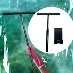 Rengöringsutrustning-Teleskopisk gummiskrapa för glas, rent vatten, fönsterputsare för skjutdörr, 28 cm