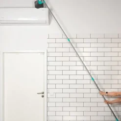 Rengöringsutrustning-Teleskopisk kvast för damm och spindelnät, triangulär, 140-327 cm