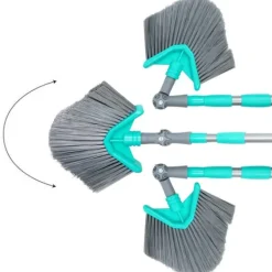 Rengöringsutrustning-Teleskopisk kvast för damm och spindelnät, triangulär, 140-327 cm