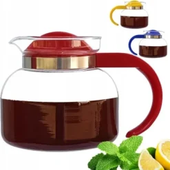 Kaffe- & Tekannor-TERMISIL GLASKANNA 1,3L FÖR KAFFE, TE, ÖRTER, KAYA, VÄRMETÅLIG, POLSK