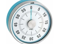 TFA-Dostmann 38.1028.20, Mekanisk kökstimer, Turkos, 60 min., Plast, Rostfritt stål, Analog, Magnetisk