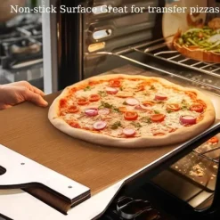 Pizzaspadar-The Art of Pizza - Den perfekta pizzaspaden, glidande pizzaskal Non-stick pizzaöverföringsskyffel i trä, glidande pizzaskal (52,5*35 cm)