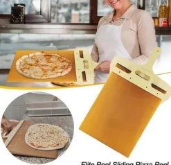Pizzaspadar-The Art of Pizza - Den perfekta pizzaspaden, glidande pizzaskal Non-stick pizzaöverföringsskyffel i trä, glidande pizzaskal (52,5*35 cm)