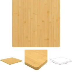 Skärbrädor-The Living Store Bordsskiva 40x40x1,5 cm bambu - Bordsskivor